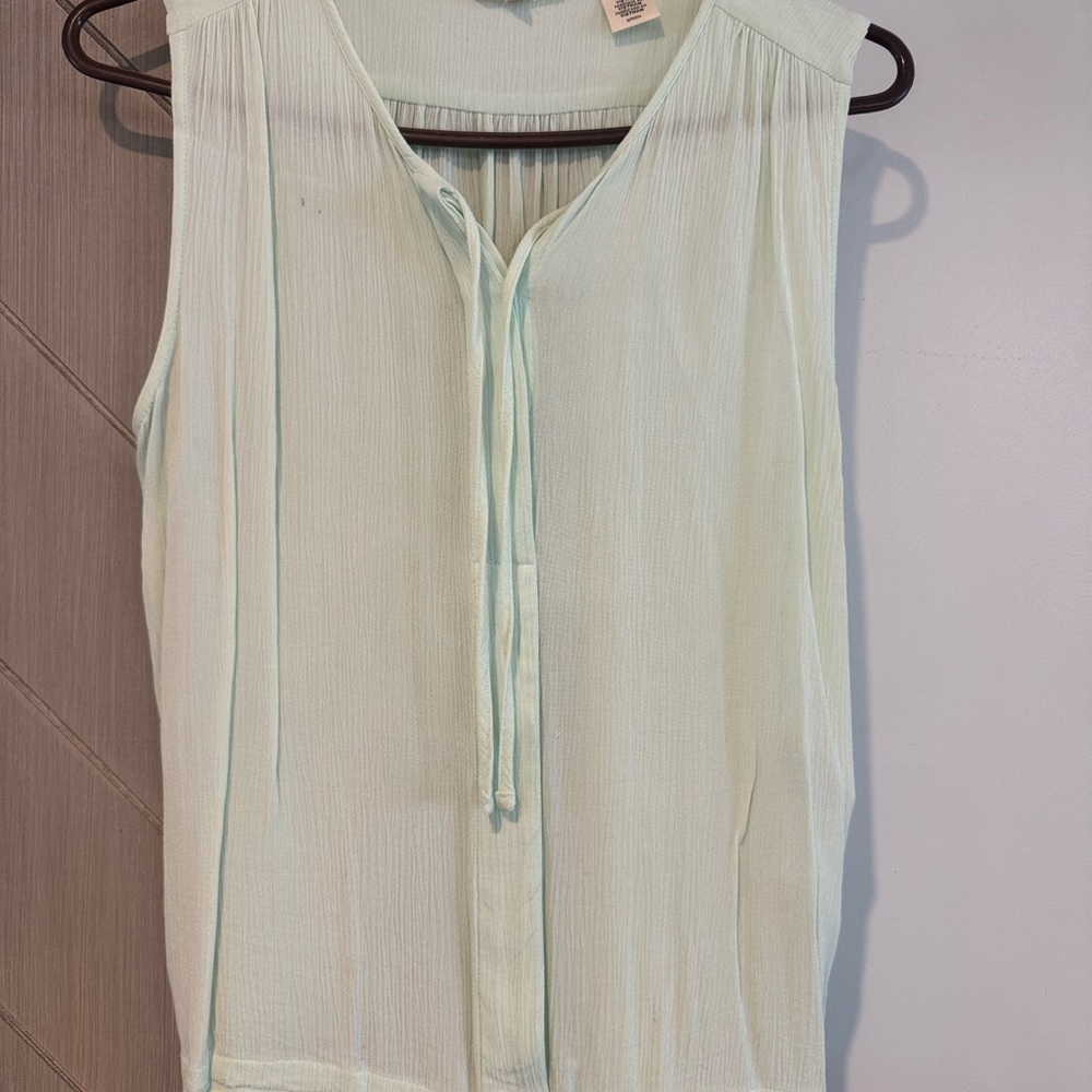 Levi's Light Green Sleeveless Blouse